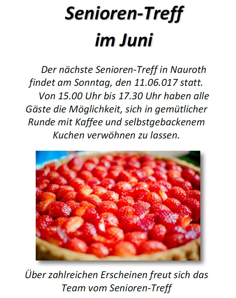 Einladung zum Seniorentreff