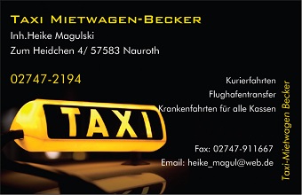 Taxi-Mietwagen Becker